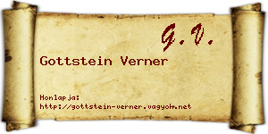Gottstein Verner névjegykártya